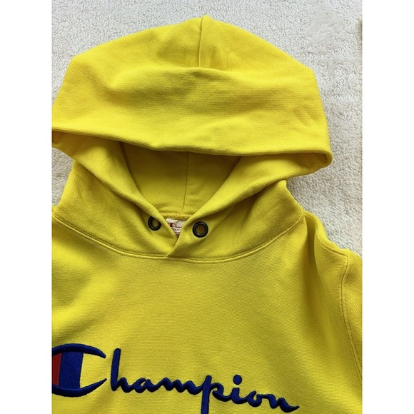 Vintage 70s Champion Hoodie Red Label Reverse Weave Warm Up Medium **Stain** - Picture 6 of 16